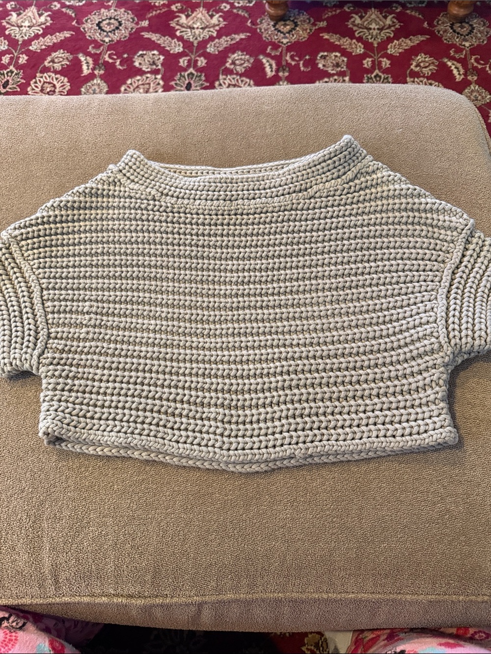 Brunello Cucinelli Crop Sweater Cotton Blend Size XXL (TD)